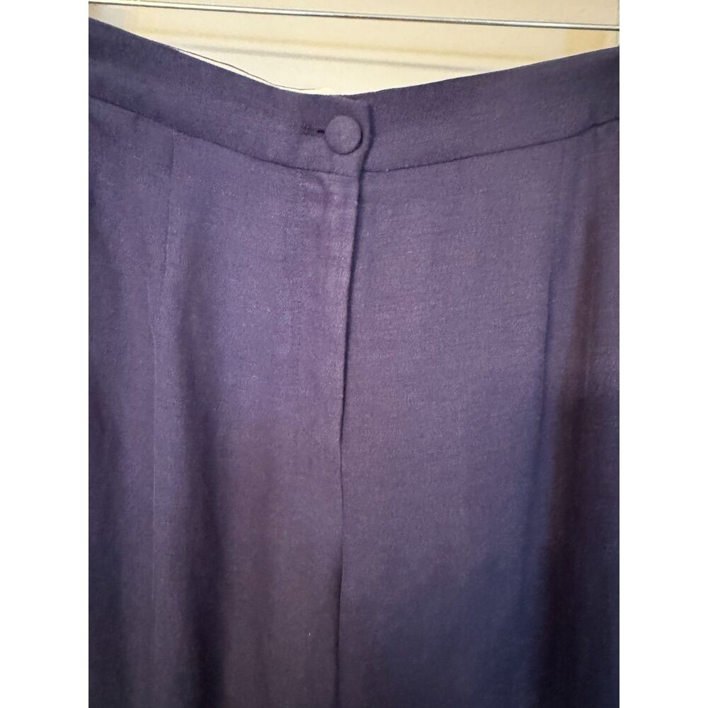 Sézane Tailored Navy Blue Lined Trousers Old Money Classic Chic Straight Leg - Picture 4 of 9